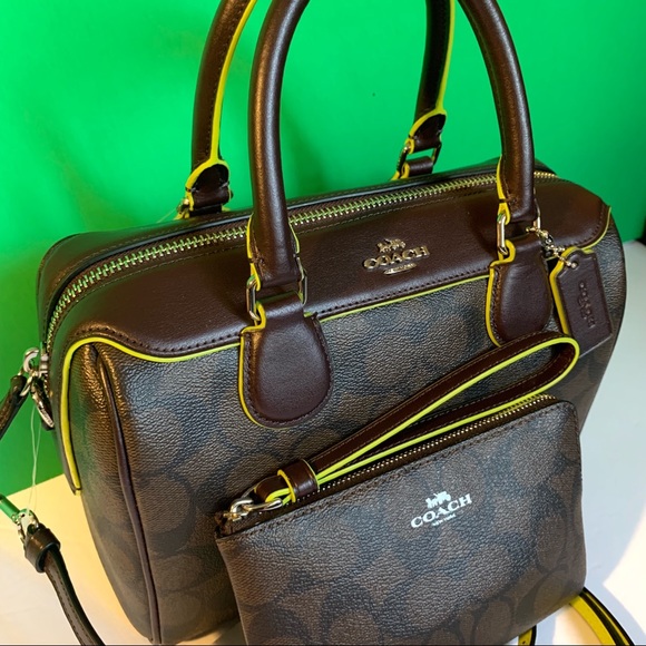 Coach Mini Bennett Leather Satchel / Wristlet Set - Picture 8 of 8